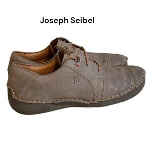 Josef Seibel Shoes Women’s SZ 36/US 6 Gray Fergey 20 Lace Up Nubuck Leather